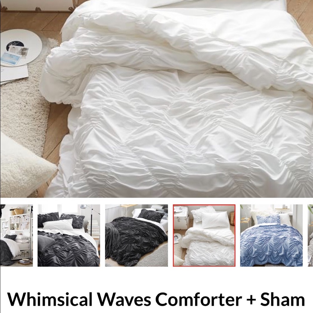 Whimsical waves comforter and sham